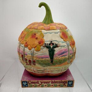Jim Shore Count Your Blessings 118757 Pumpkin Heartwood Creek 2004 Autumn Decor